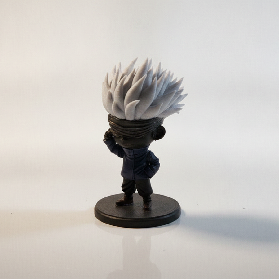 Chibi Gojo Satoru Adjusting Blindfold Smirk Figurine 3D Printable