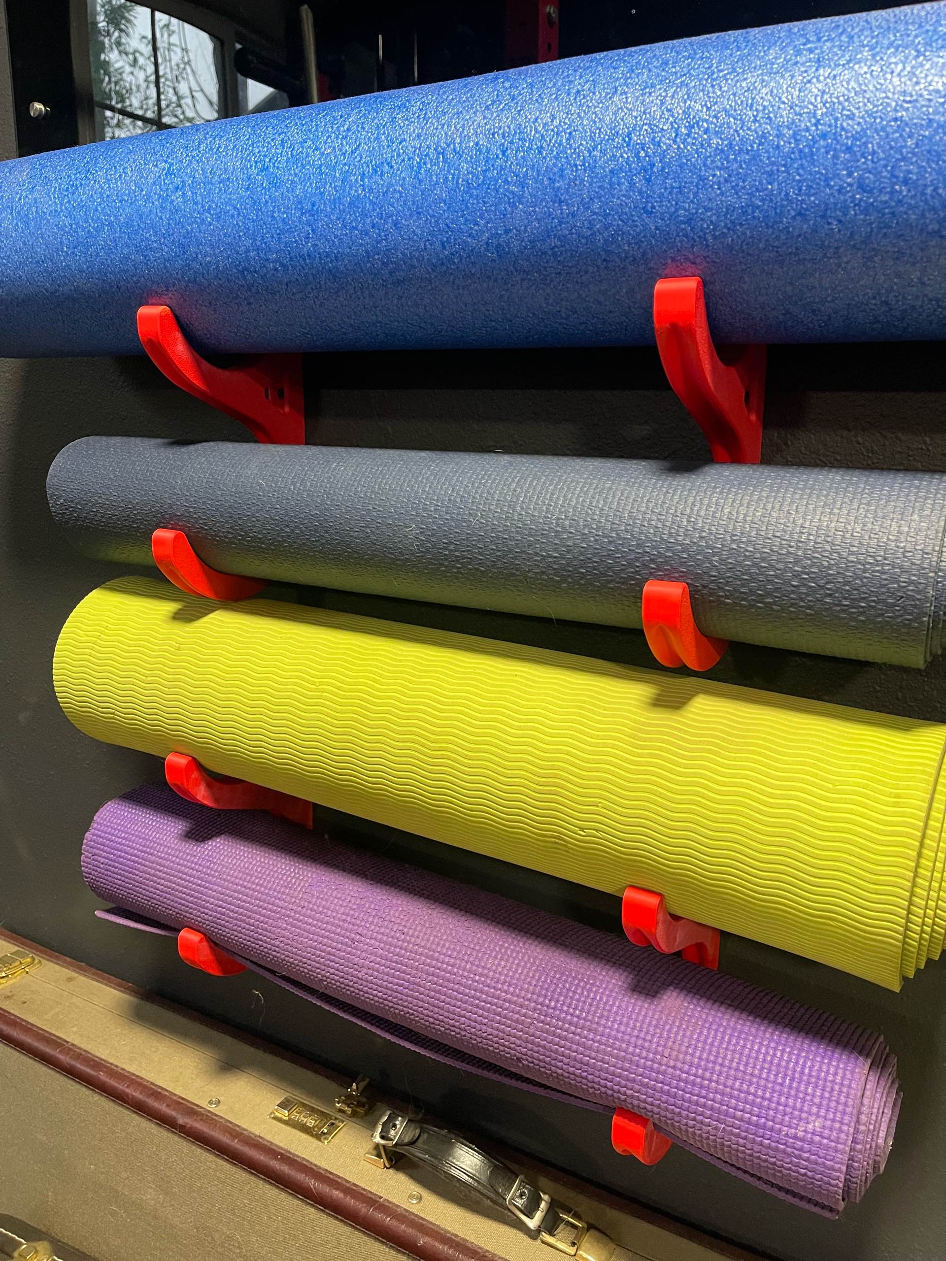 Yoga mat wall mount