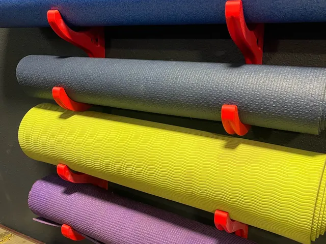 Yoga mat wall mount