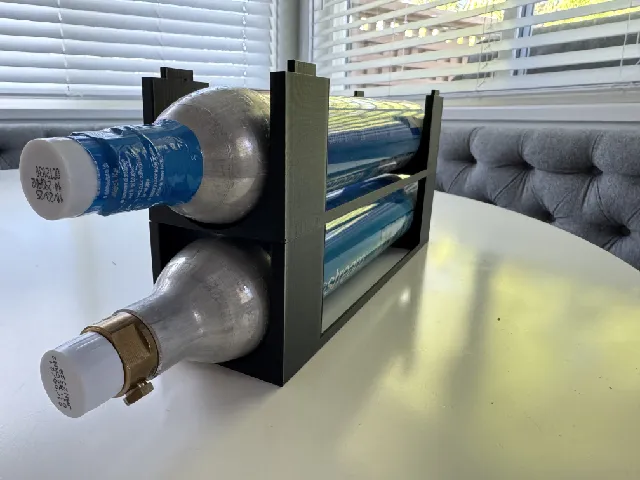 sideways soda stream cannister holder