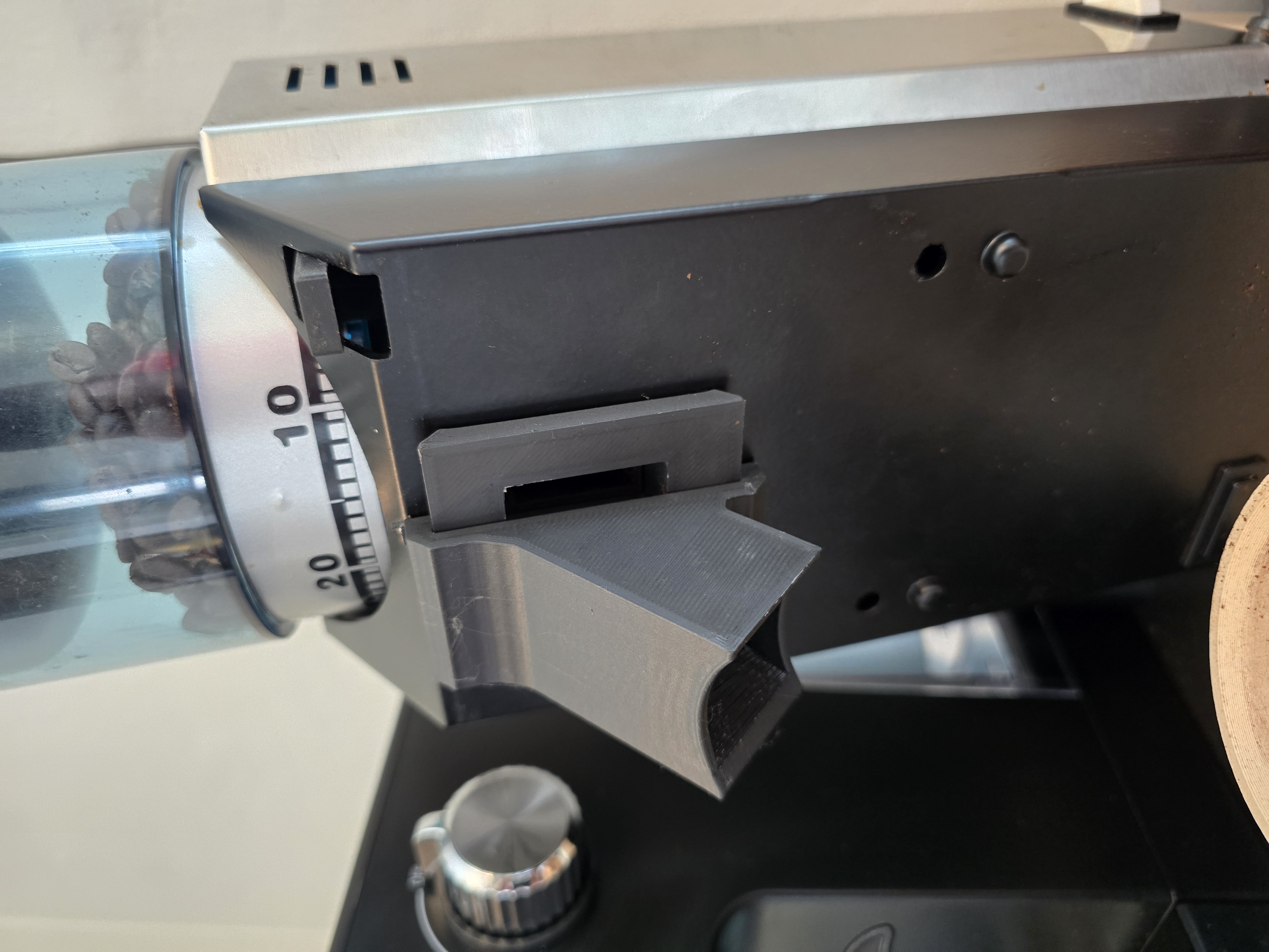 Rancilio Rocky Doserless Conversion - Adapter and Swappable Spout/Chute