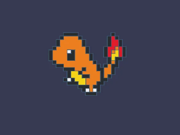 pixelated Charmander