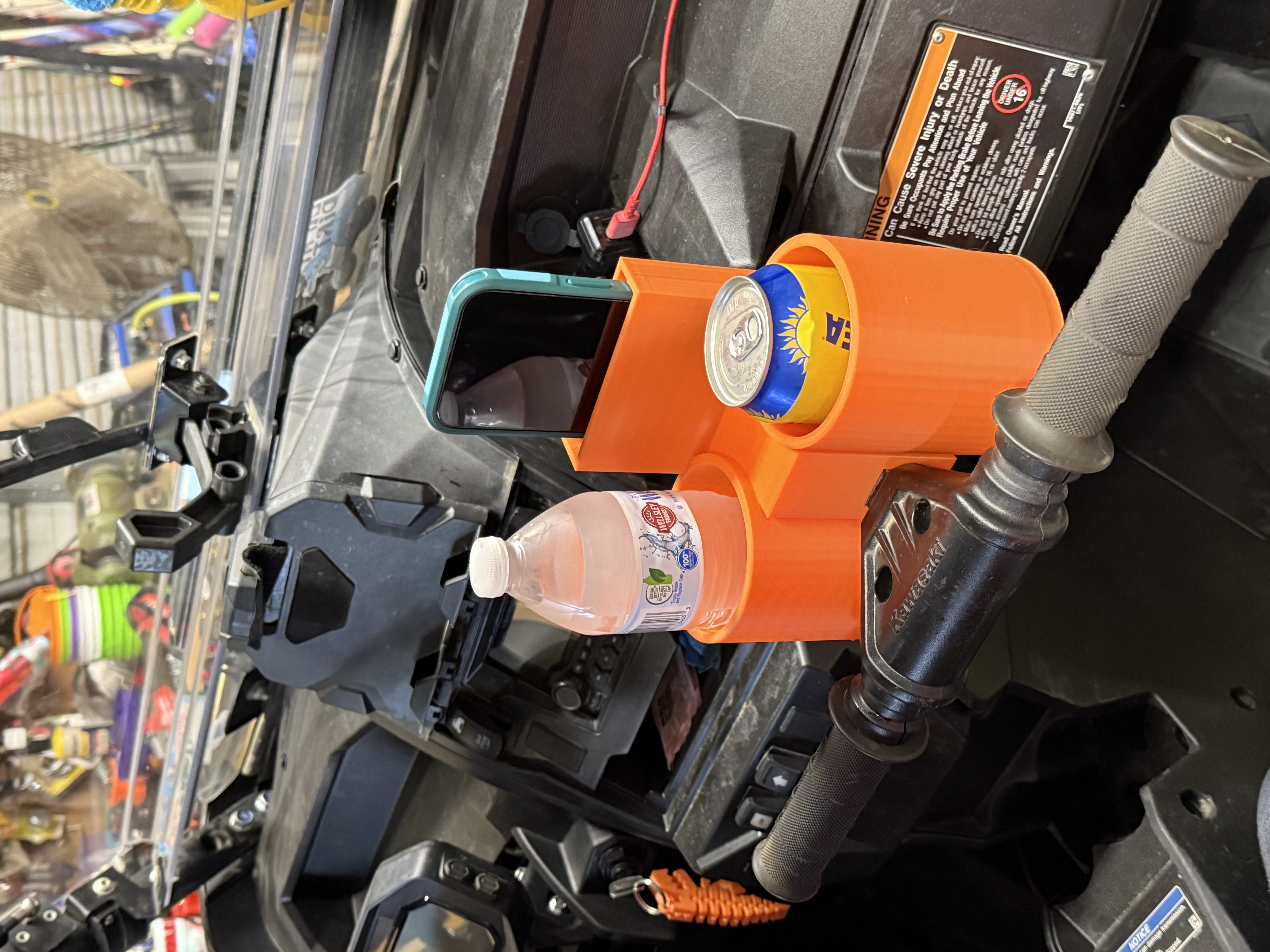 Side By Side KRX 1000 Cup and Phone holder Updated Version