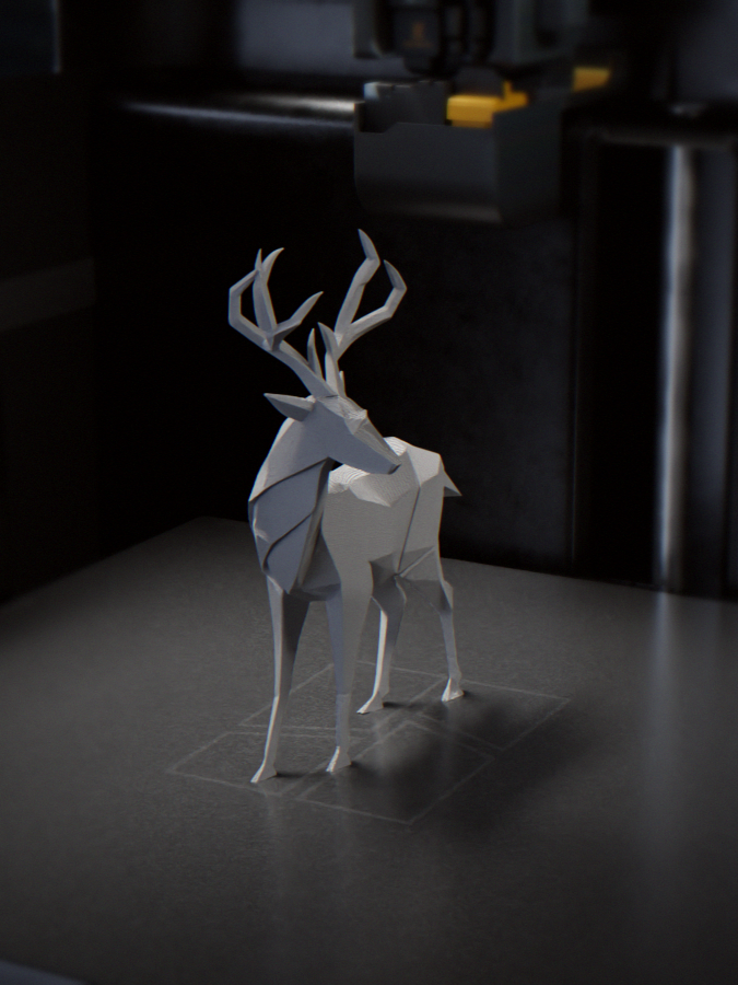 Deer Figurine Low Poly Animals 3D Printable 3D model by José Pedro