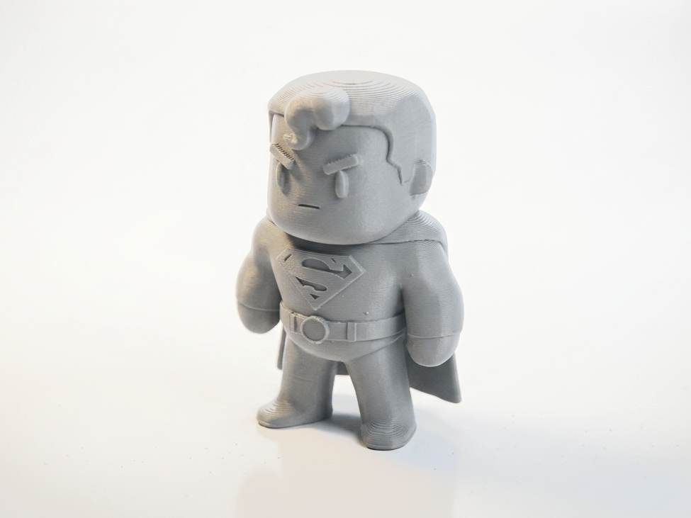 Chibi Superman Figurine Superhero Collectible 3D Printable