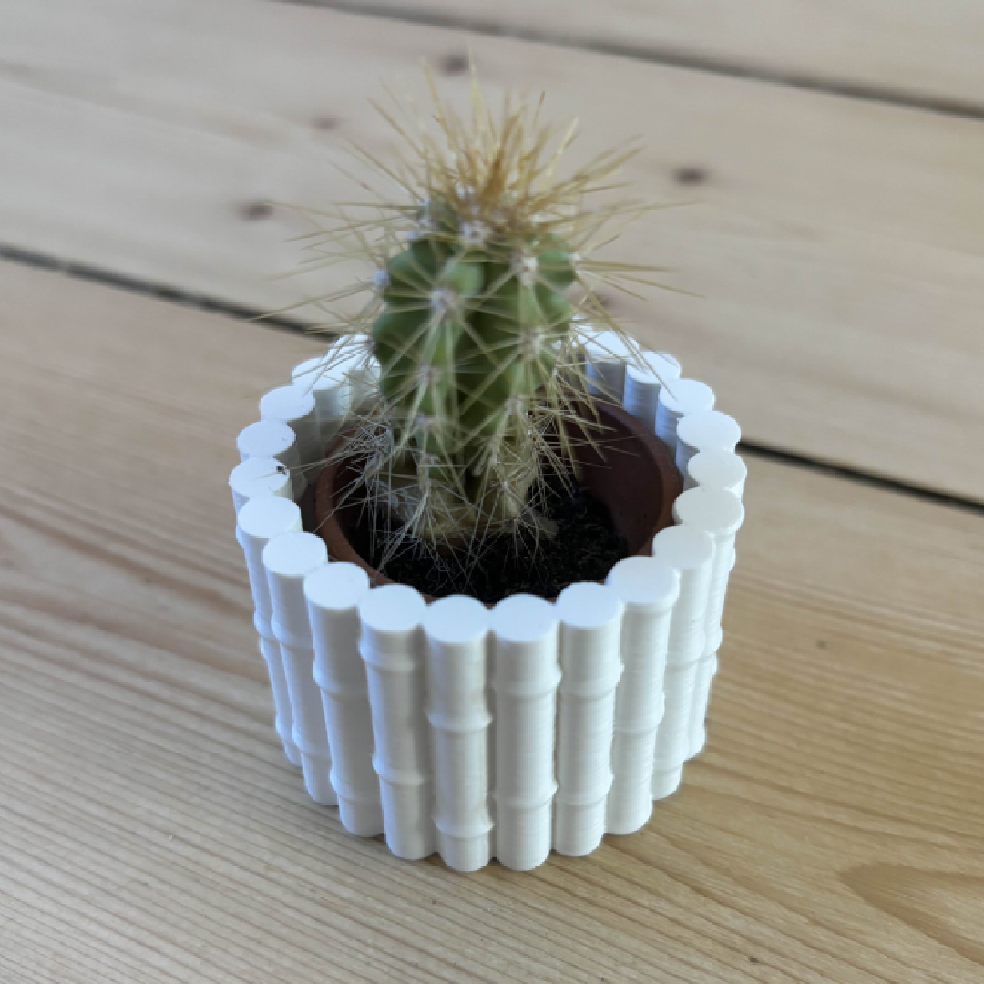 Bamboo Pot For plants 3D model