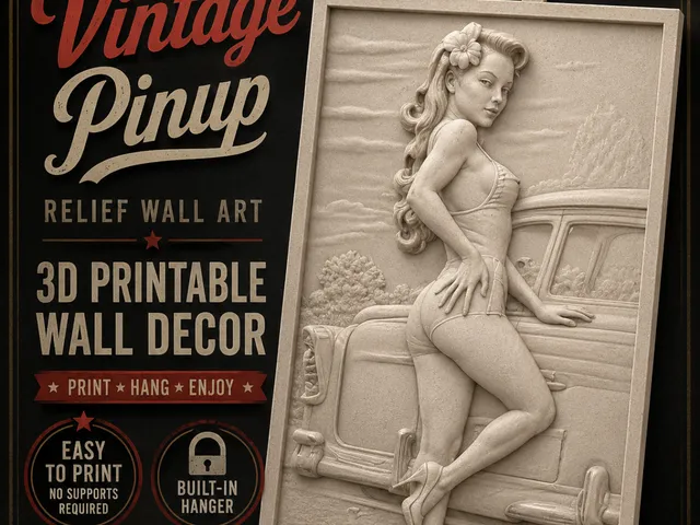 Pin-Up Wall Art Series #4 Car Girl