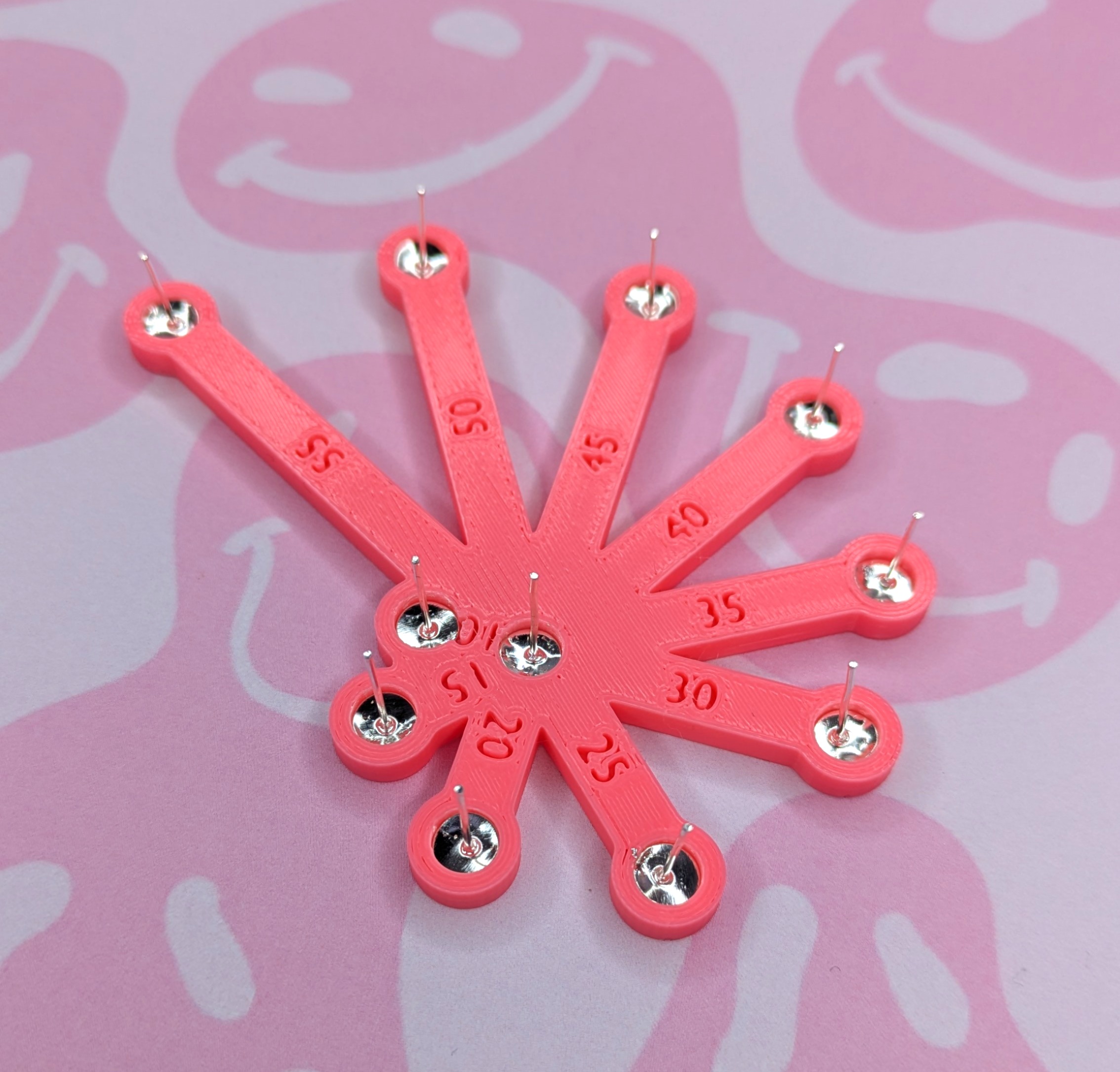 Chain measuring tool - 6mm posts 3D model