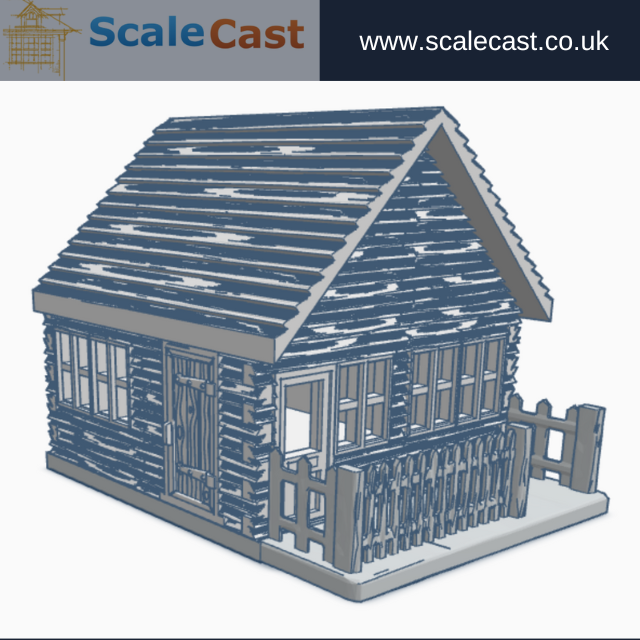 Timber Outbuilding with Porch 28mm Wargaming and HO Scale