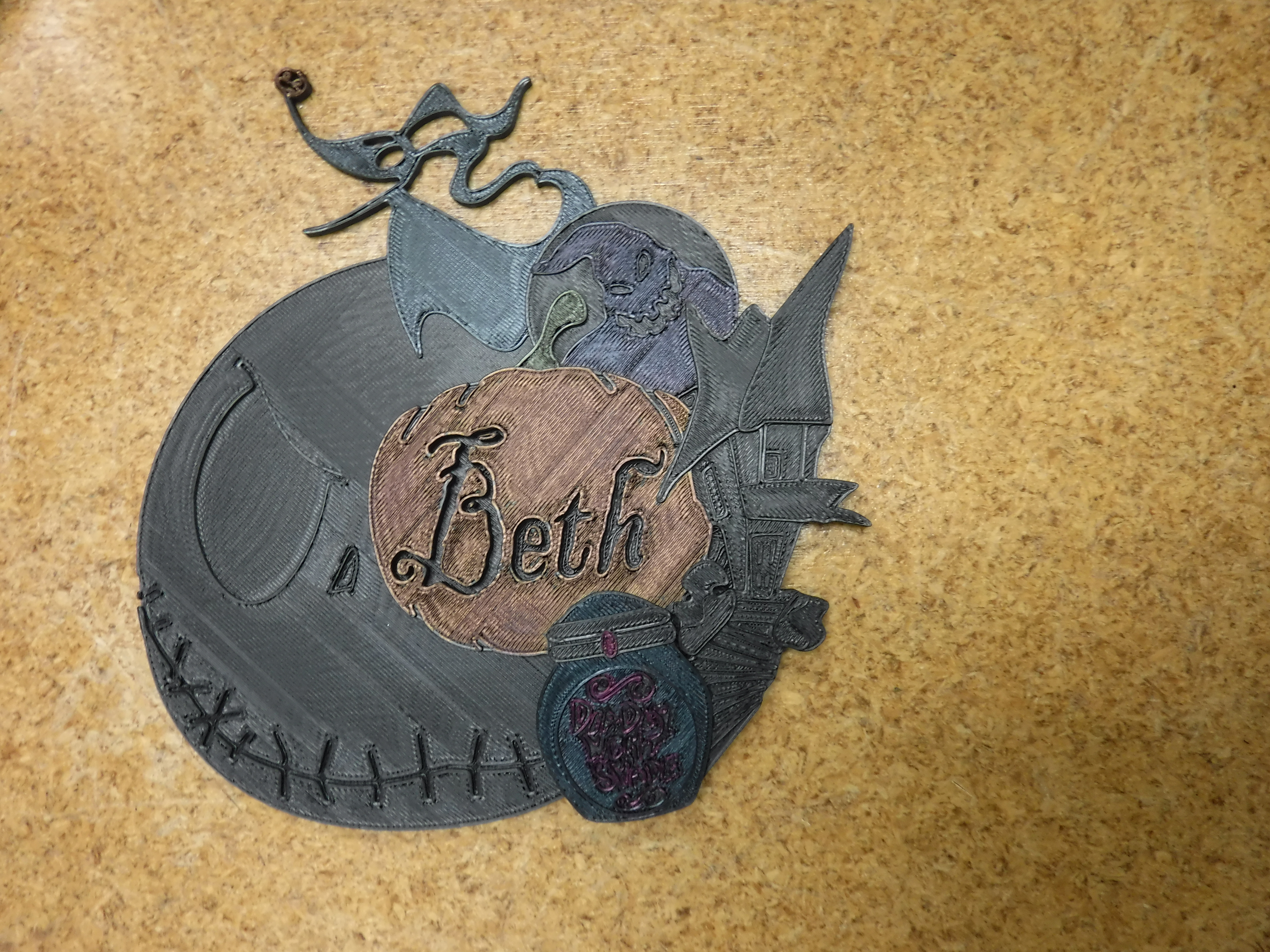 A Nightmare Before Xmas Name Tag 3D model by Bethany Weeks
