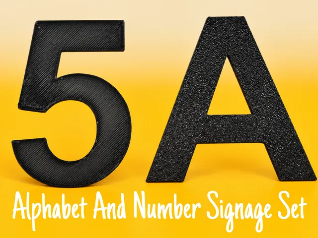 Alphabet And Number Signage Set