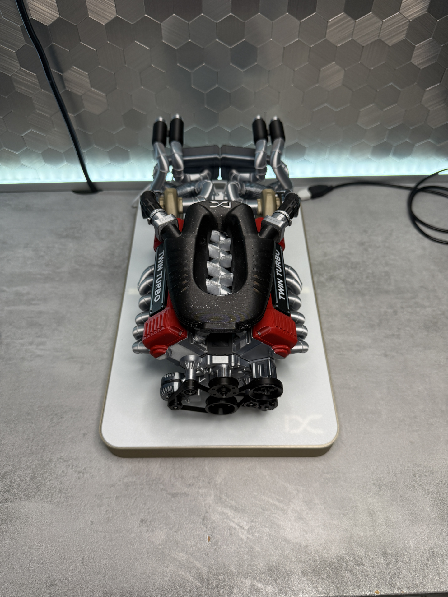 V12 Twin Turbo Engine 1/6 Scale