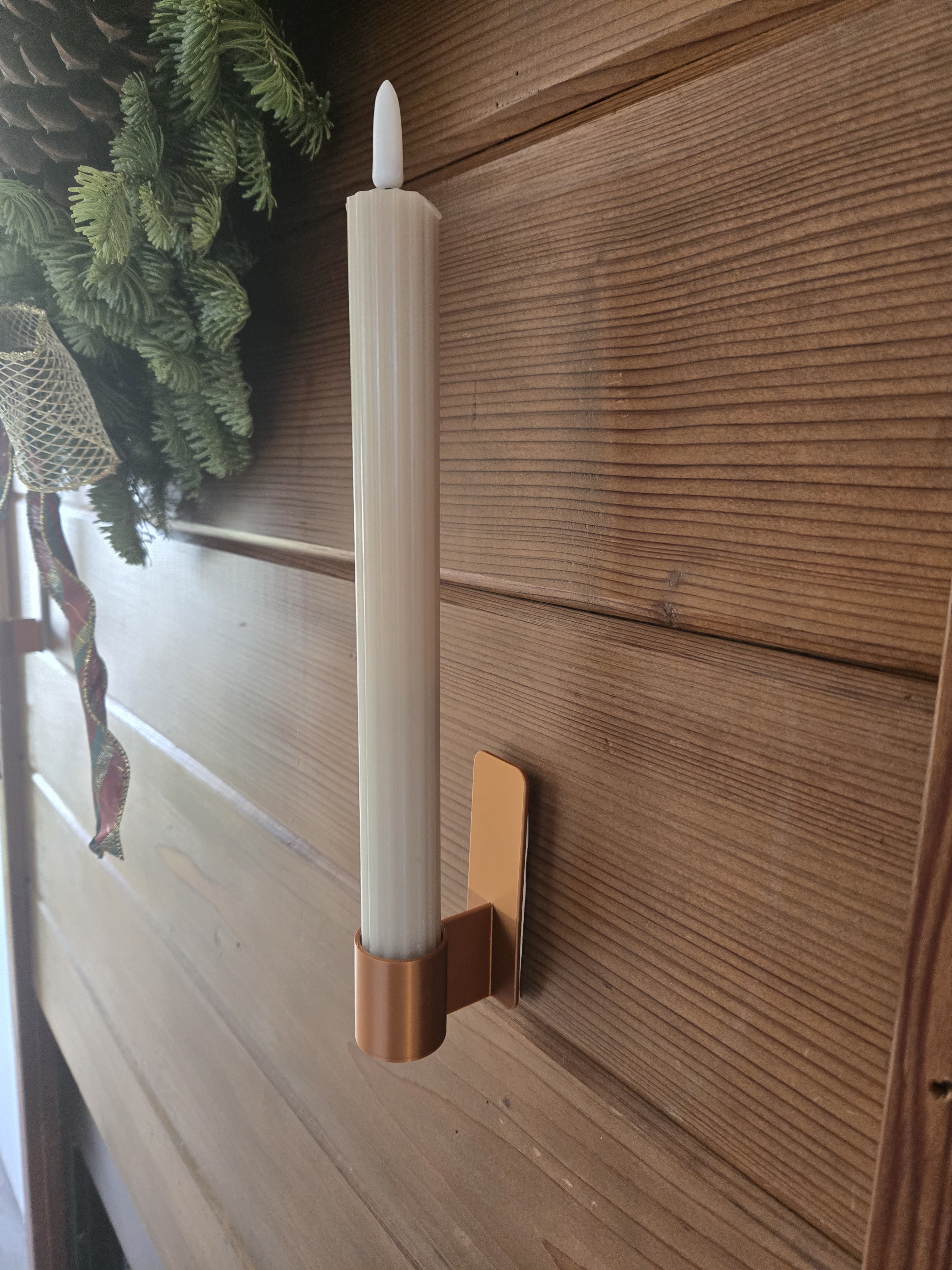Parametric wall-mount taper candle holder