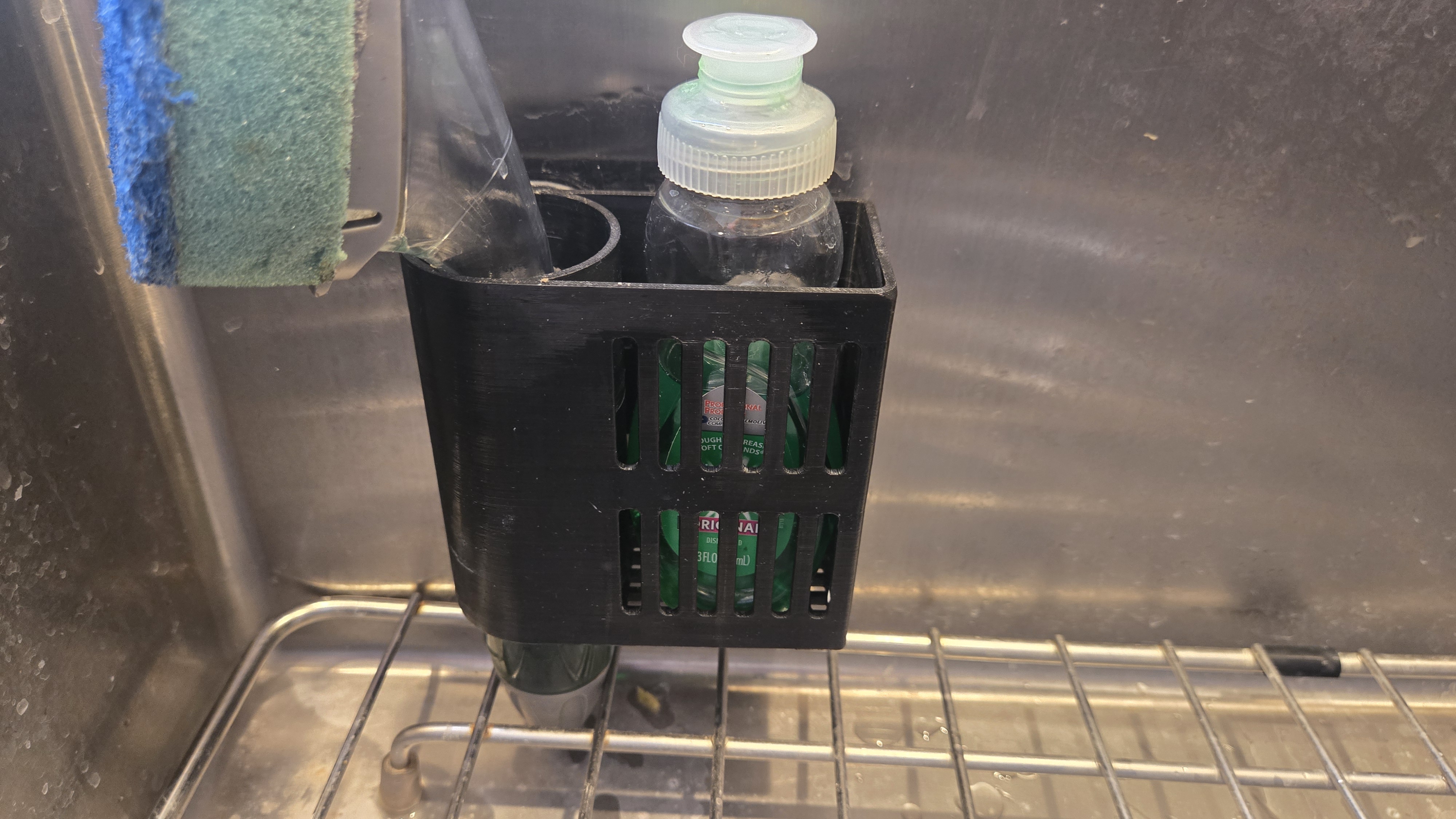 Dish wand and small dish soap holder