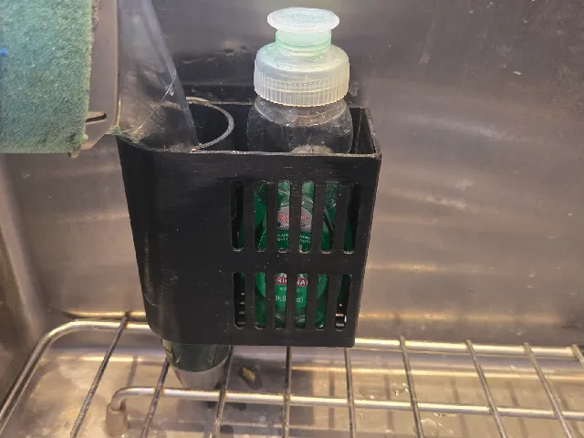Dish wand and small dish soap holder