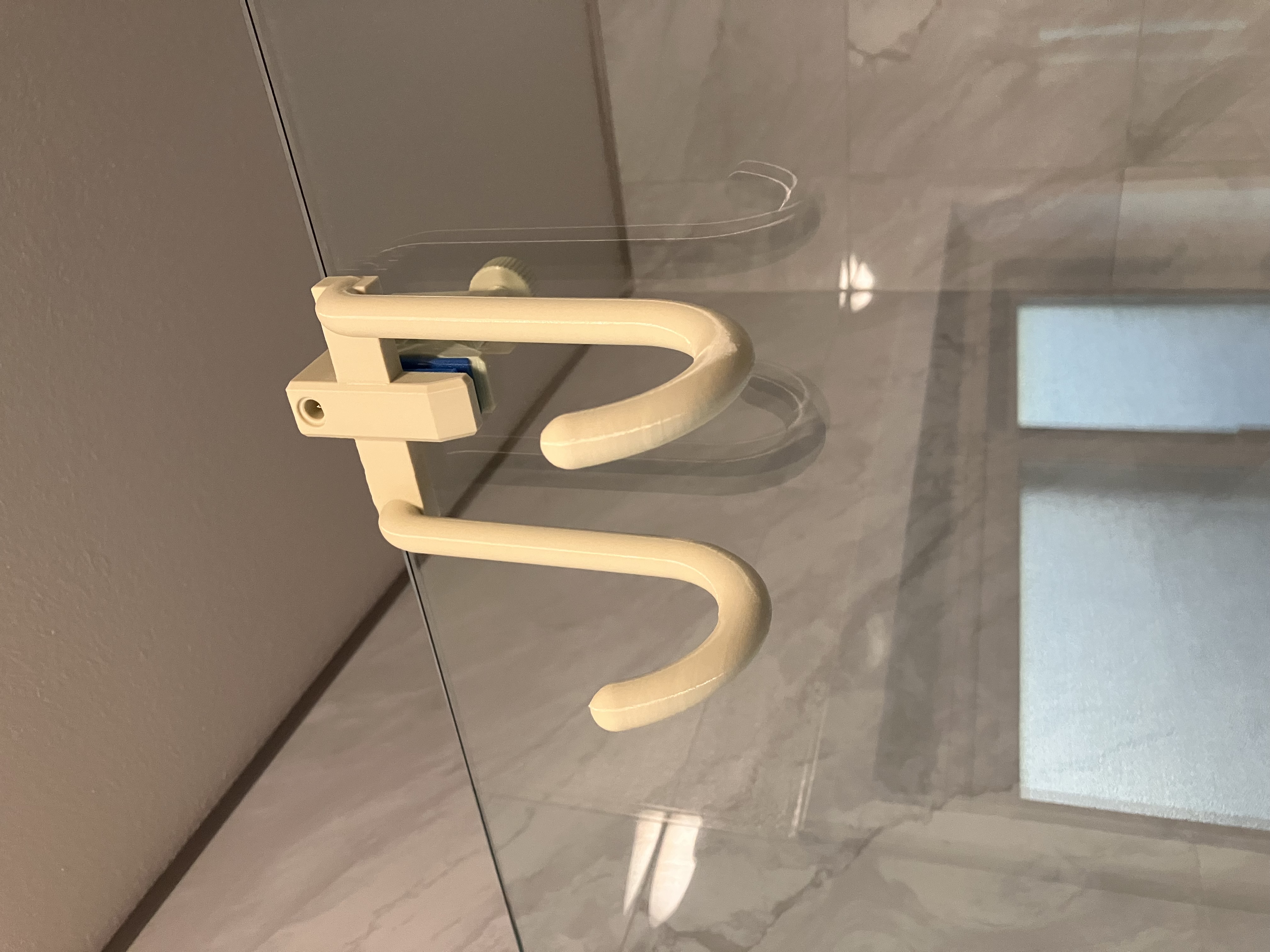 Shower door Clamp and hooks