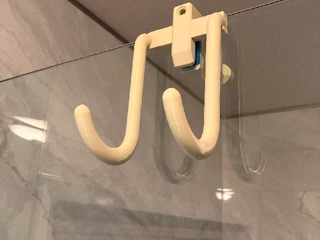 Shower door Clamp and hooks