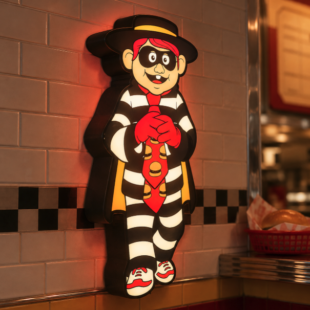 McDonald's Hamburglar Retro Burger Burglar LED Lightbox