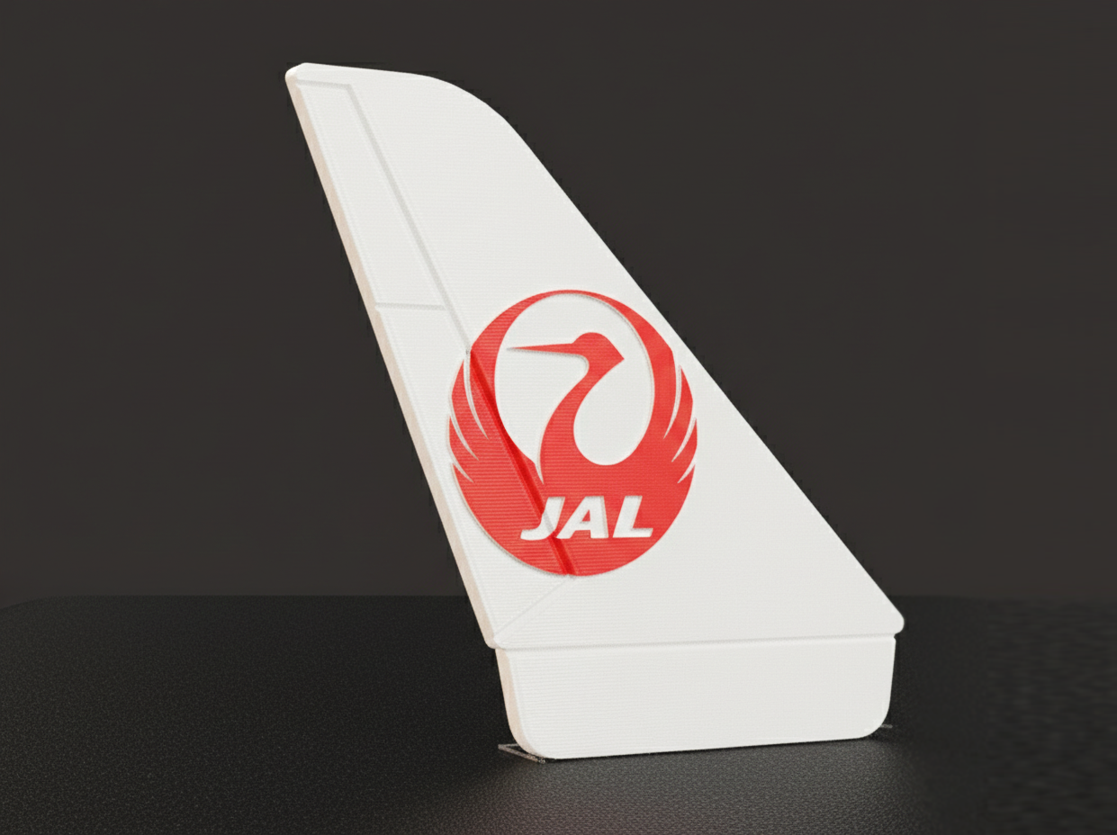 Japan Airlines - Airplane Tail coaster, keychain