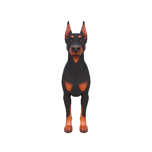 Doberman Pinscher Figurine – 3D Printable Elegant Dog Model