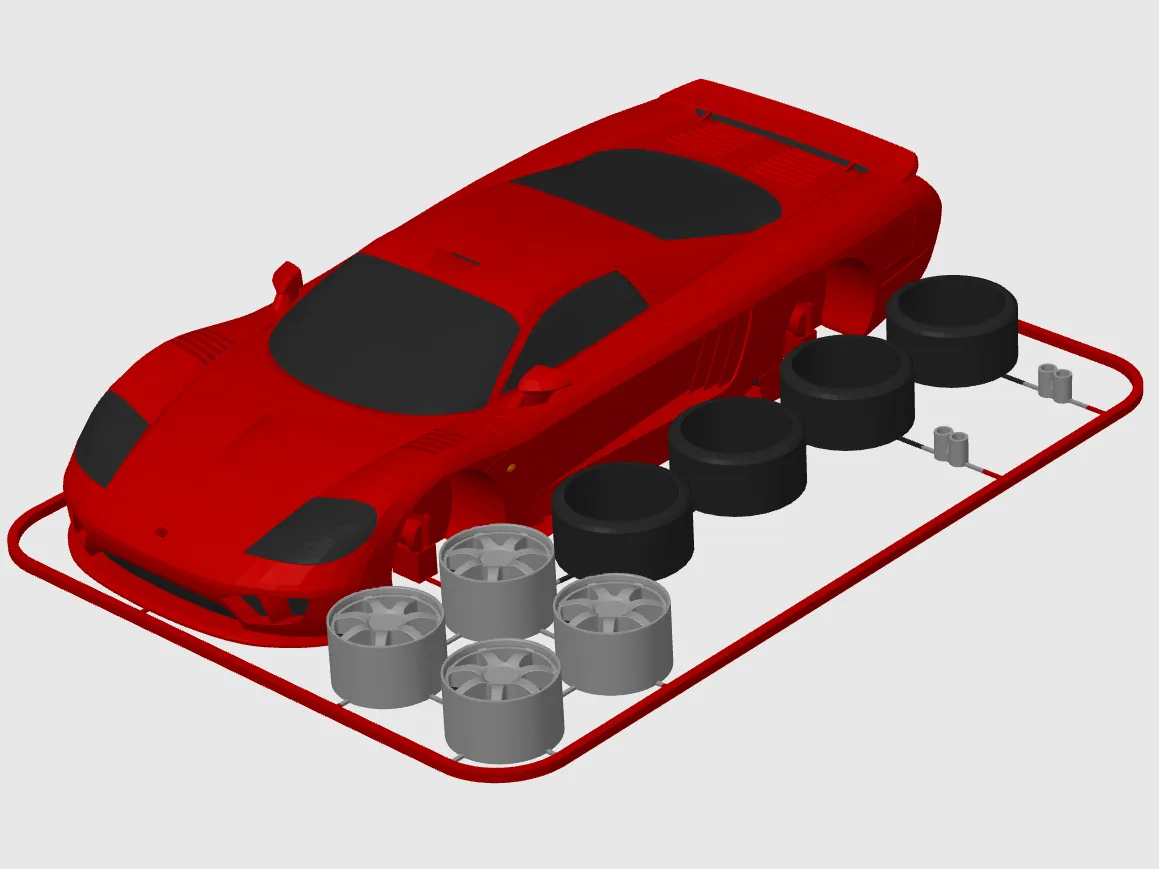 Saleen S7 Twin Turbo Kit Card (1:24 scale) by The Kit Card Guy