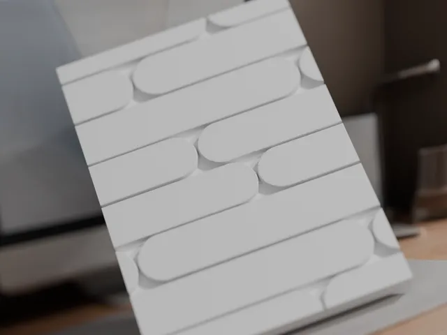 Minimalist Capsule Relief - Modern Geometric Wall Art