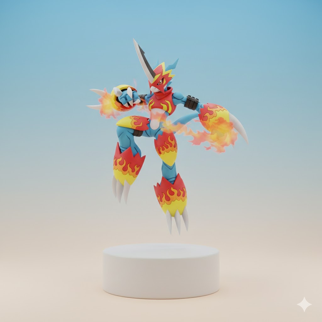 Fladramon Digimon Creature Model