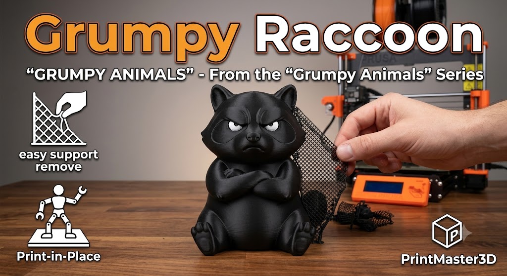 Grumpy Raccoon – From the "Grumpy Animals" Series