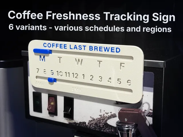 Coffee Freshness Tracking Sign - 6 Variants