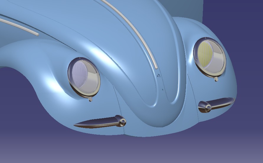 Chopped Roof Beetle Custom Front Bumpers