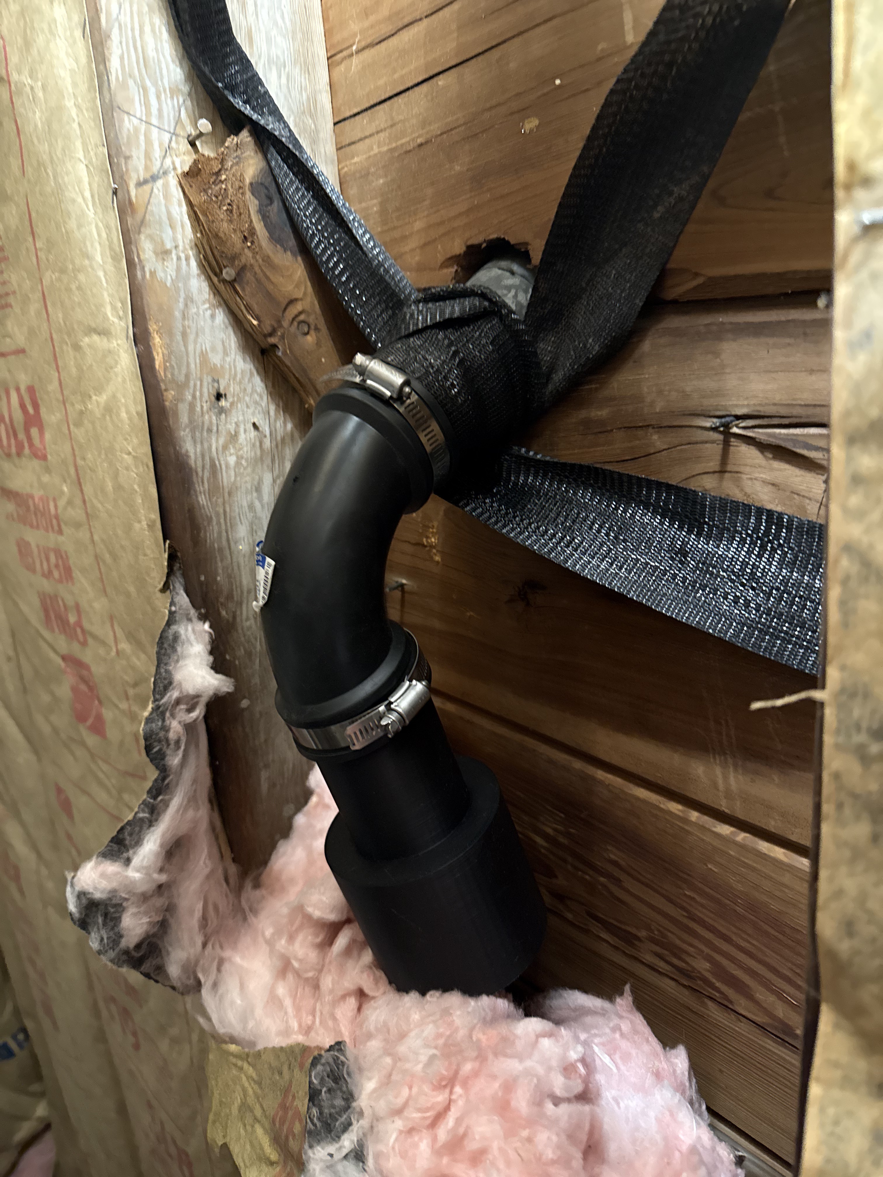 3.5" Flex Duct to 2' rubber coupling