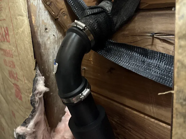 3.5" Flex Duct to 2' rubber coupling