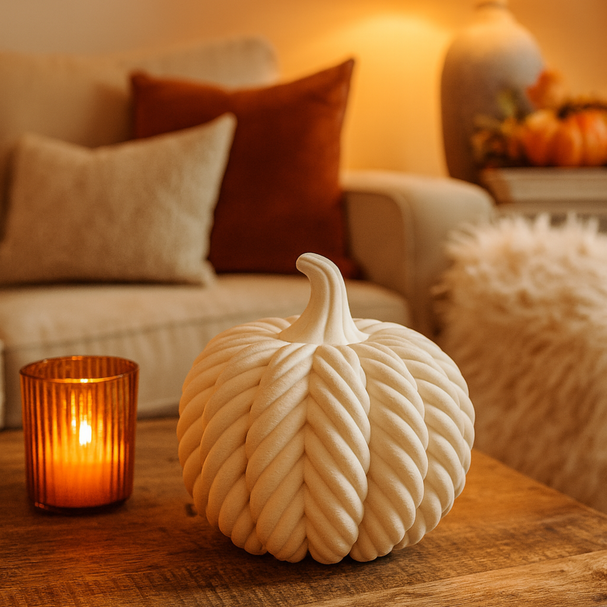 ROPE PUMPKIN / AUTUMN DECOR / HALLOWEEN DECOR / ABSTRACT PUMPKIN