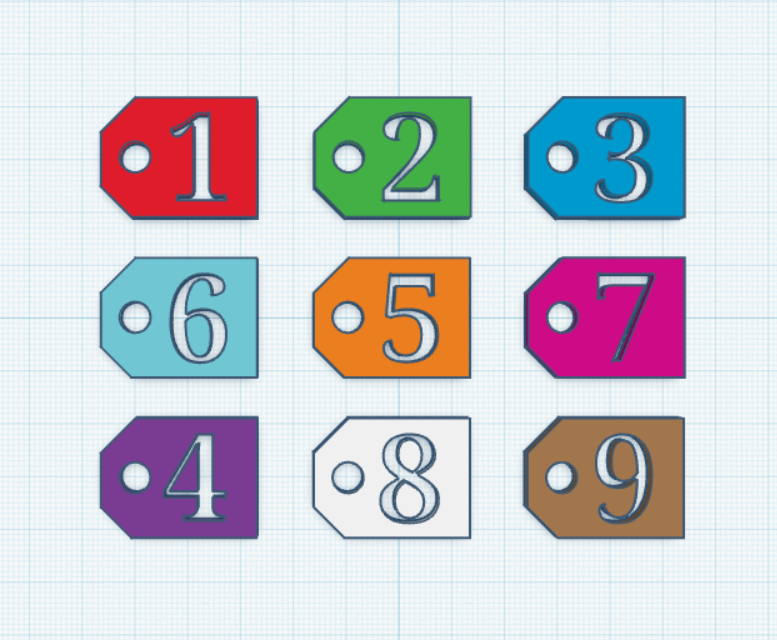 Numbered Nametag