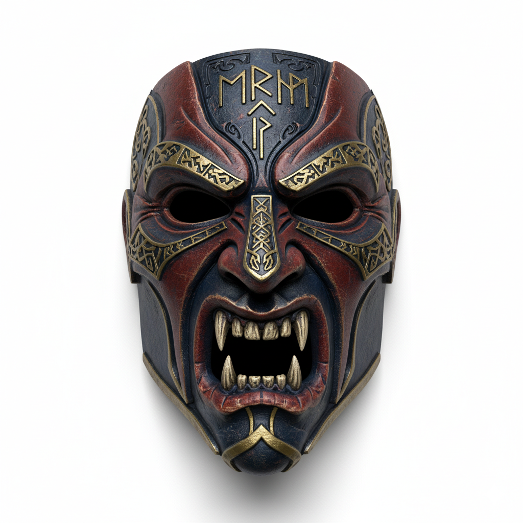 Viking Berserker Lord, mask, cosplay, wearable, costume, face, helmet