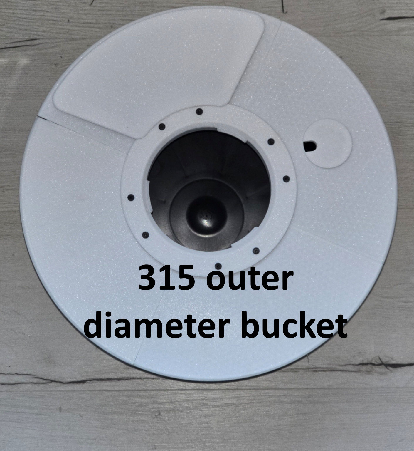 Lid/base for 315mm OD Bucket [Modular Hydroponic Tower Garden] 3D model thumbnail