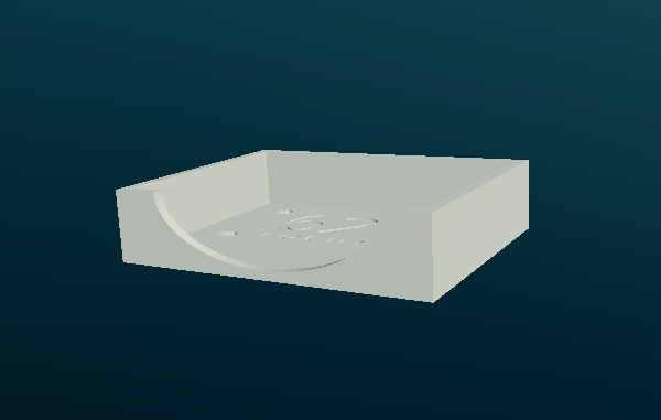 Radio Tray for DKS Basic R/C Chassis 3D model thumbnail