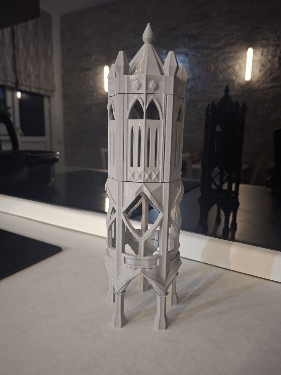 Modular Gothic Castle Trellis Tower for Climbing Plants