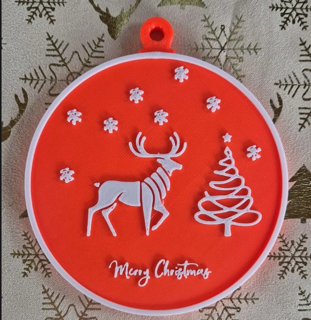 Christmas tree bauble with a reindeer