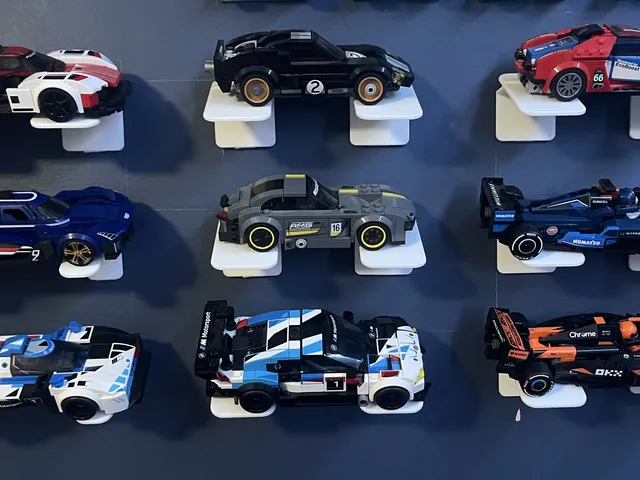 No Drill Universal Wall Mount for Speed Champions Die-Cast & Building Block Cars