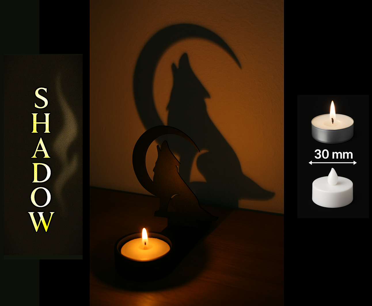 Shadow Art - Moon Wolf