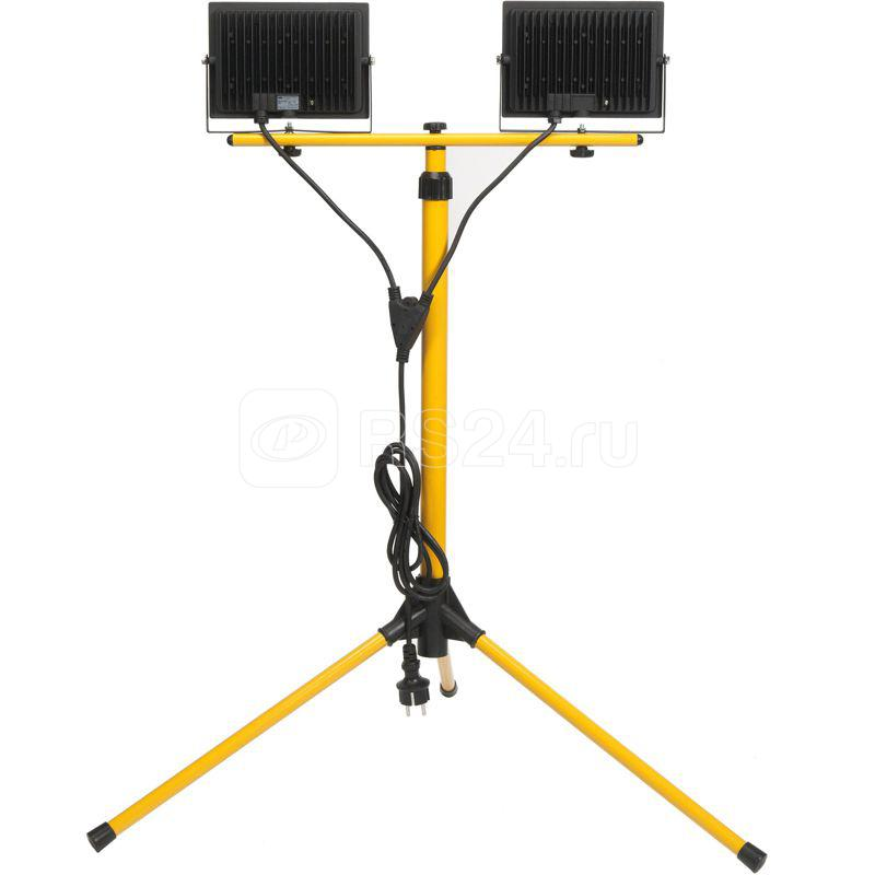 Tripod adapter for an LED spotlight.