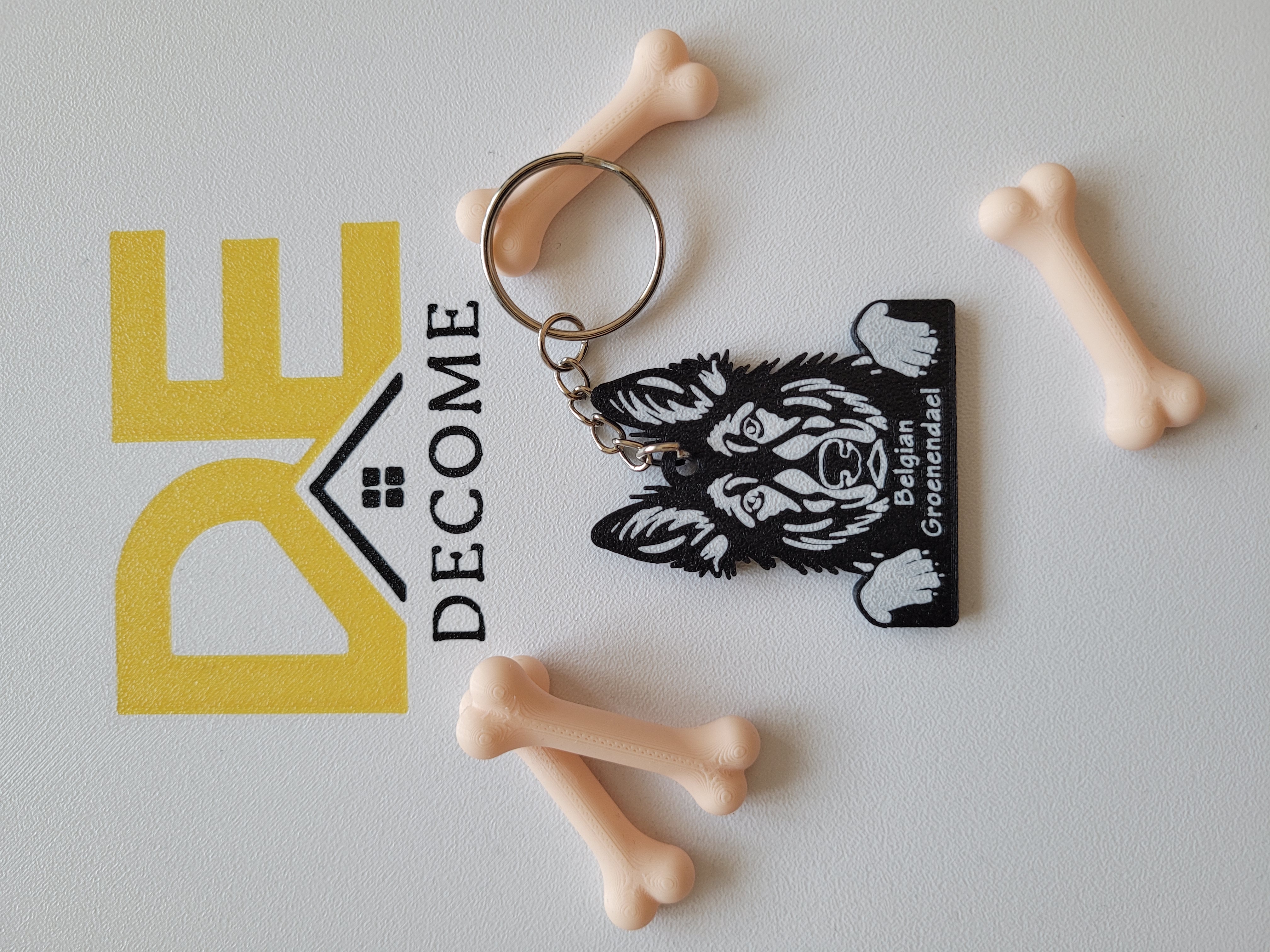 Belgian Groenendael Keychain