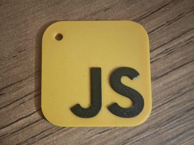 JavaScript logo keychain