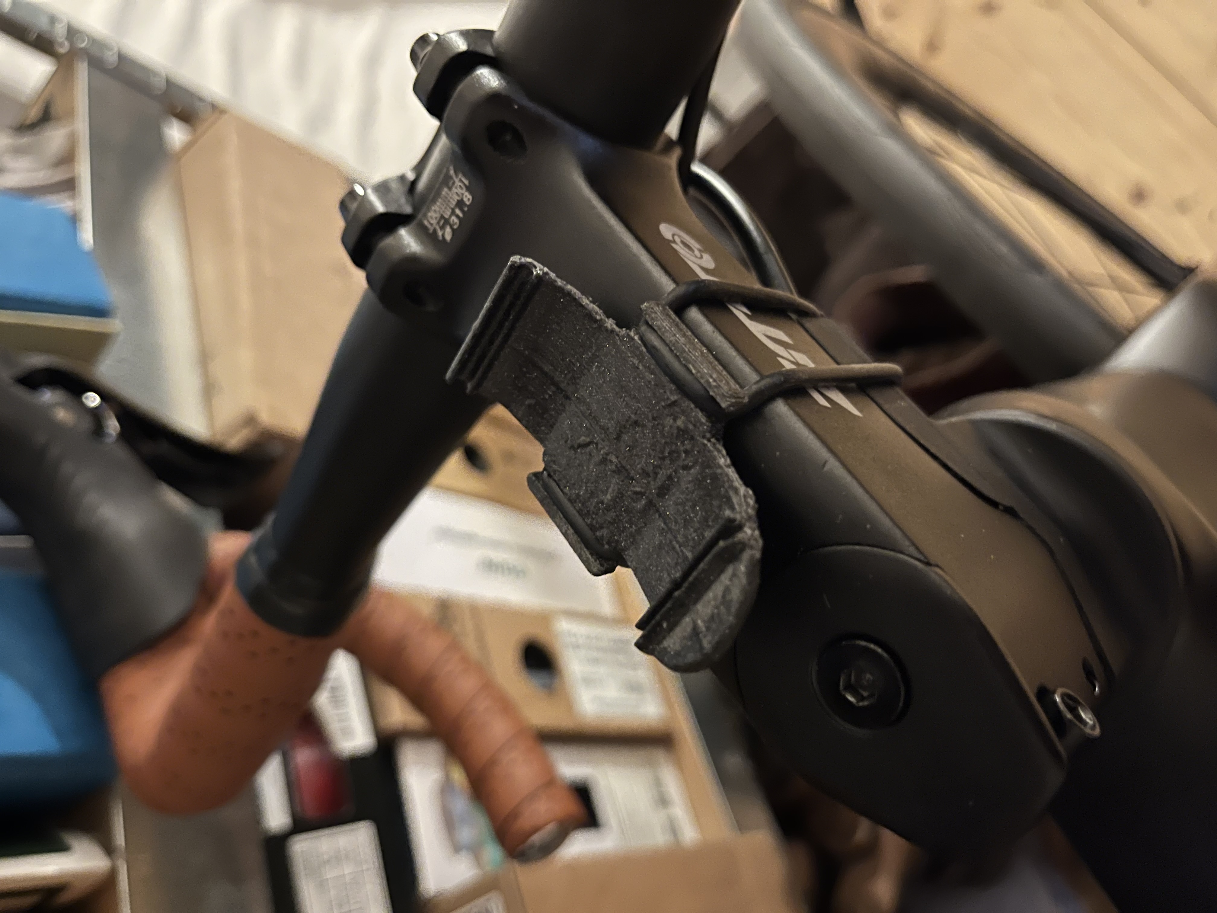 Garmin fenix 6 square stem mount with elastic band