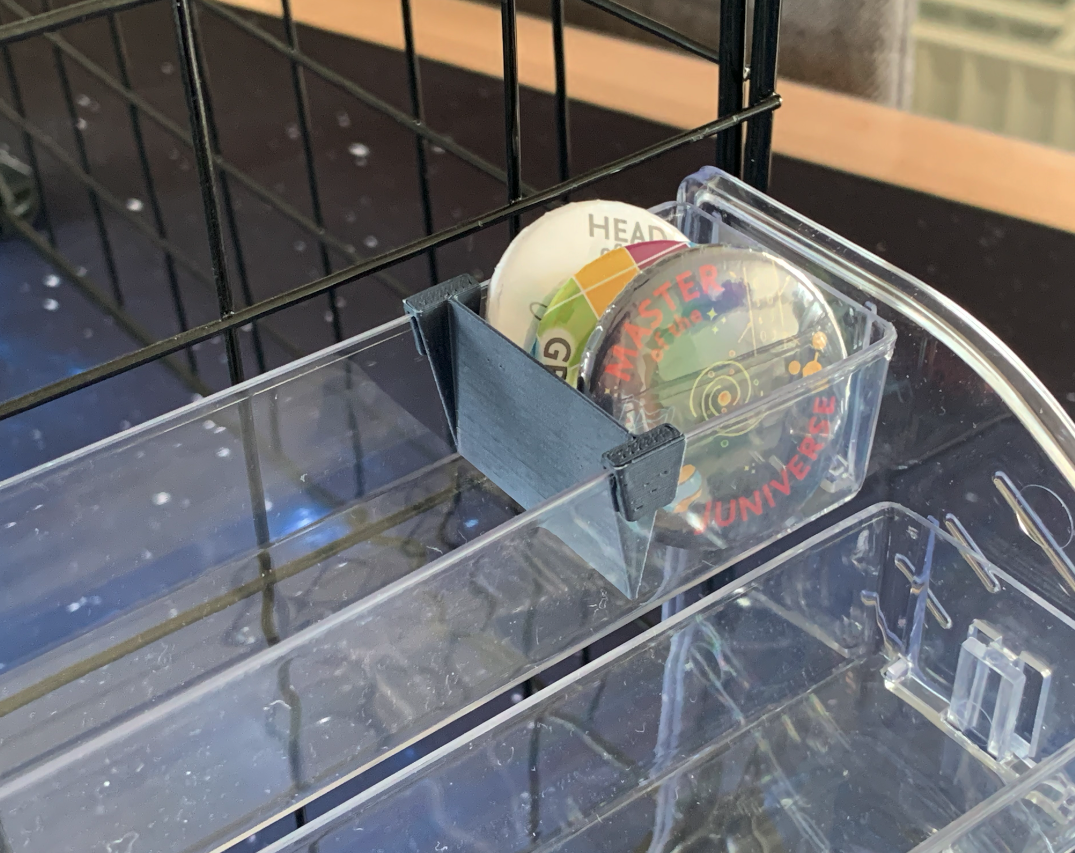 Acrylic Sticker Button Shelf Display Divider