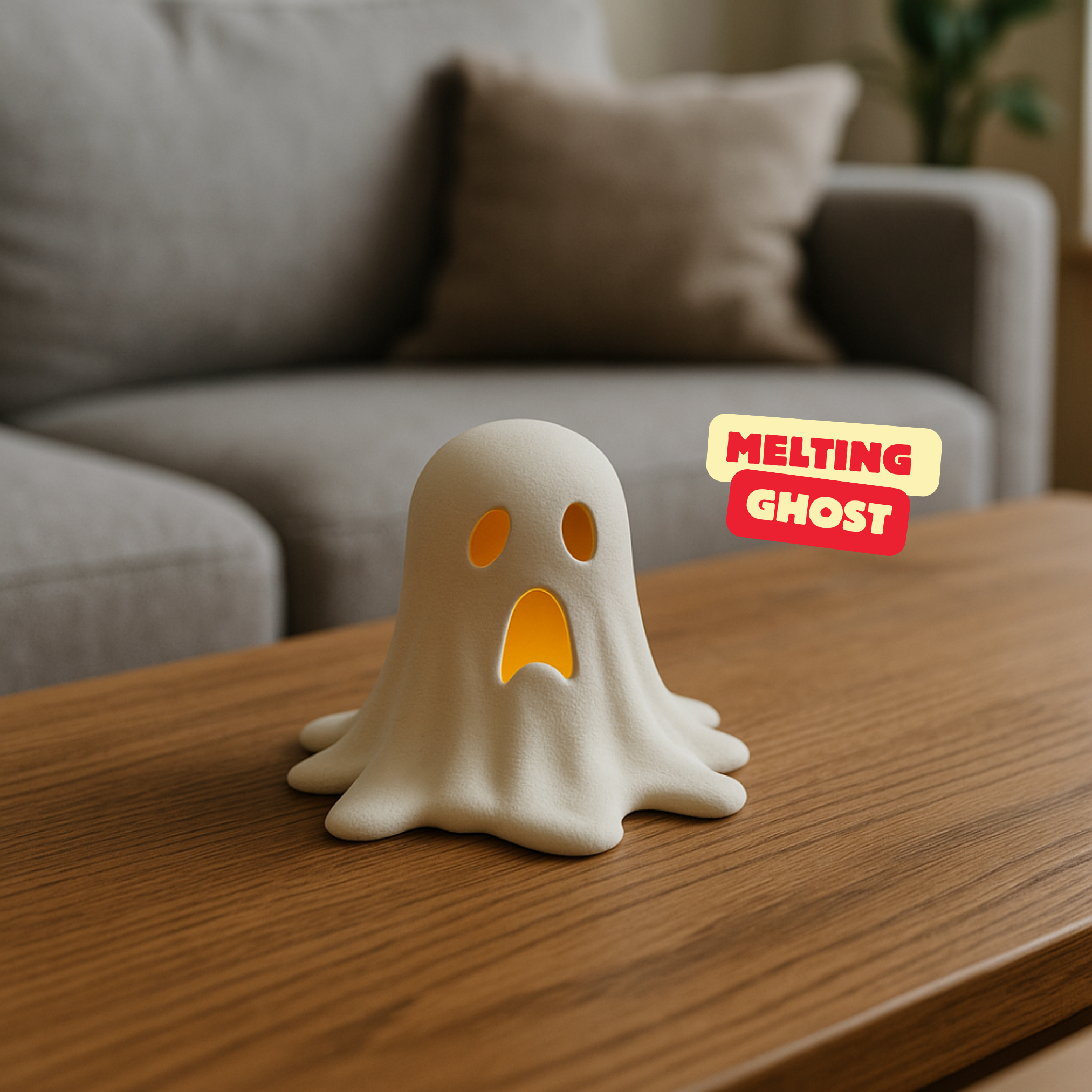 MELTING GHOST TEALIGHT / HALLOWEENDECOR / TEALIGHT COMPATIBLE