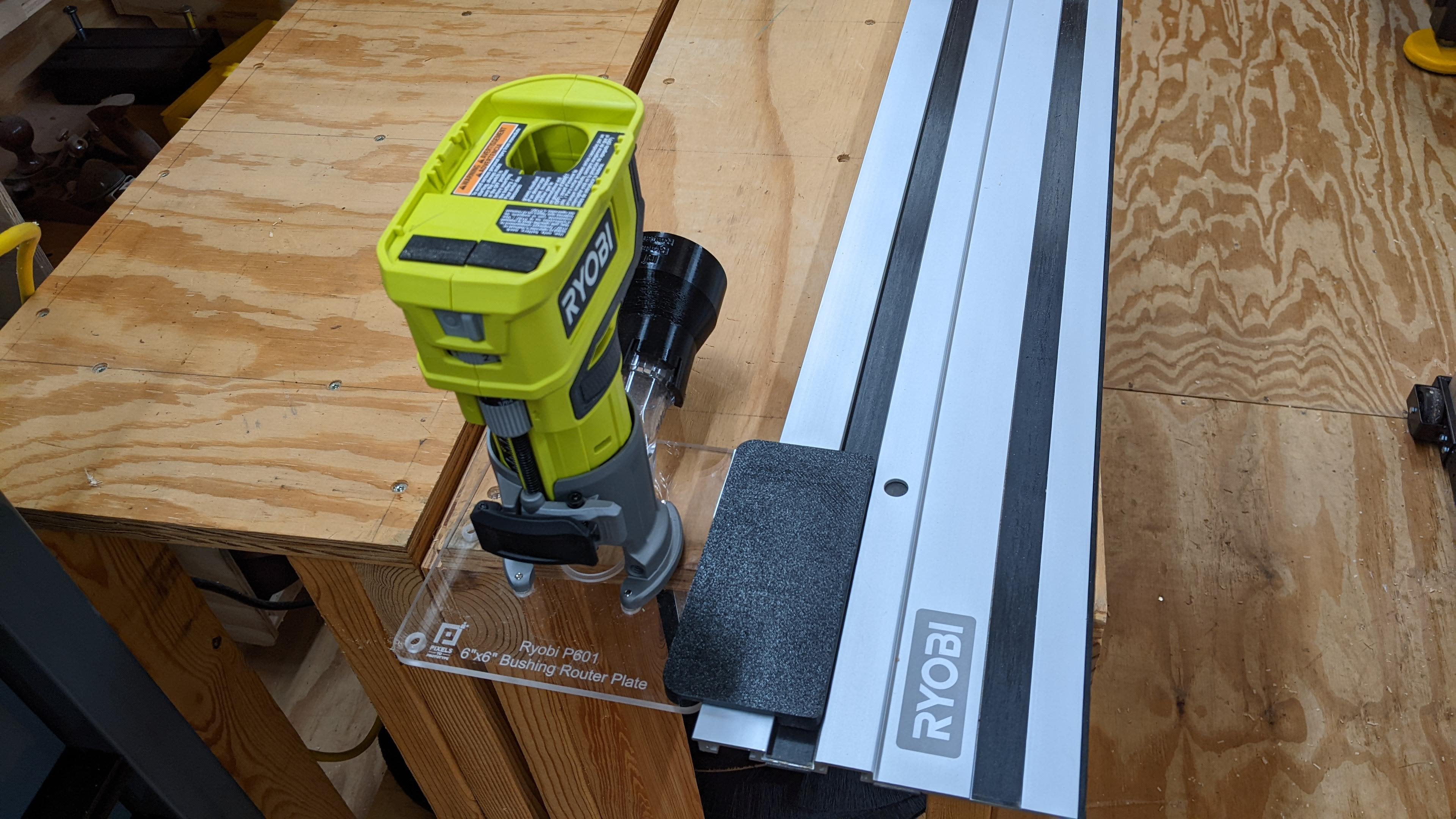 Router Plate Track Saw Track Accessory - Pixels to Prototype 6" Router Plate