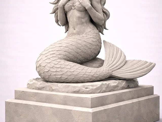 Mermaid Statue Low Poly