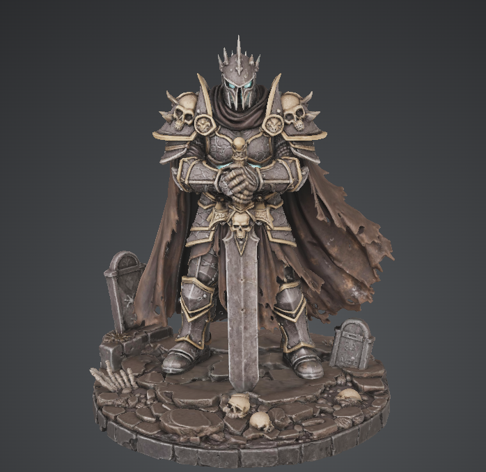 Bloodbound Realms – Undead – Grave Guard Warden (Dark Fantasy 3D Printable Miniature STL)